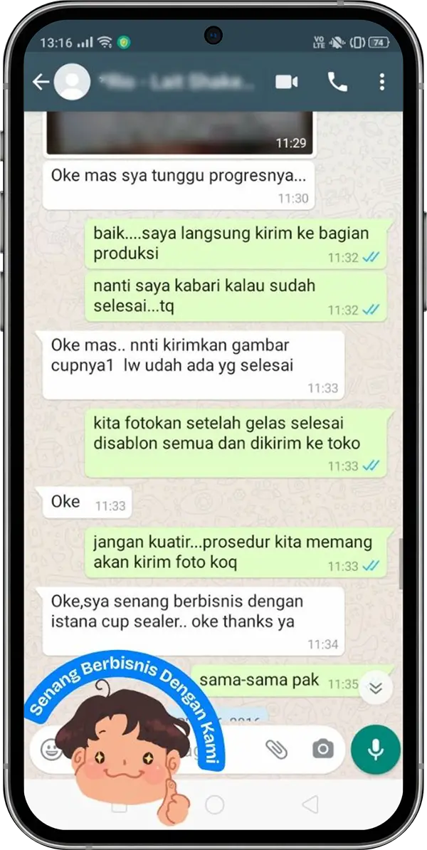 review pelanggan istana cup sealer senang berbisnis 18